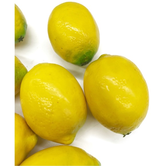 8 Lifelike Faux Lemons Bowl Filler Deco Fruit Realistic Styropor / Glaze - Picture 2 of 4